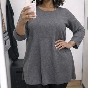 J. Jill Woman’s Large Heather Grey Ponte Tunic